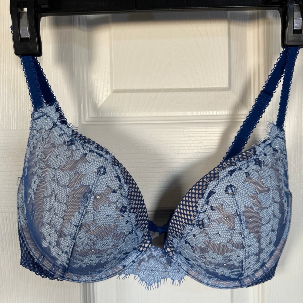 Blue Victoria’s Secret bra